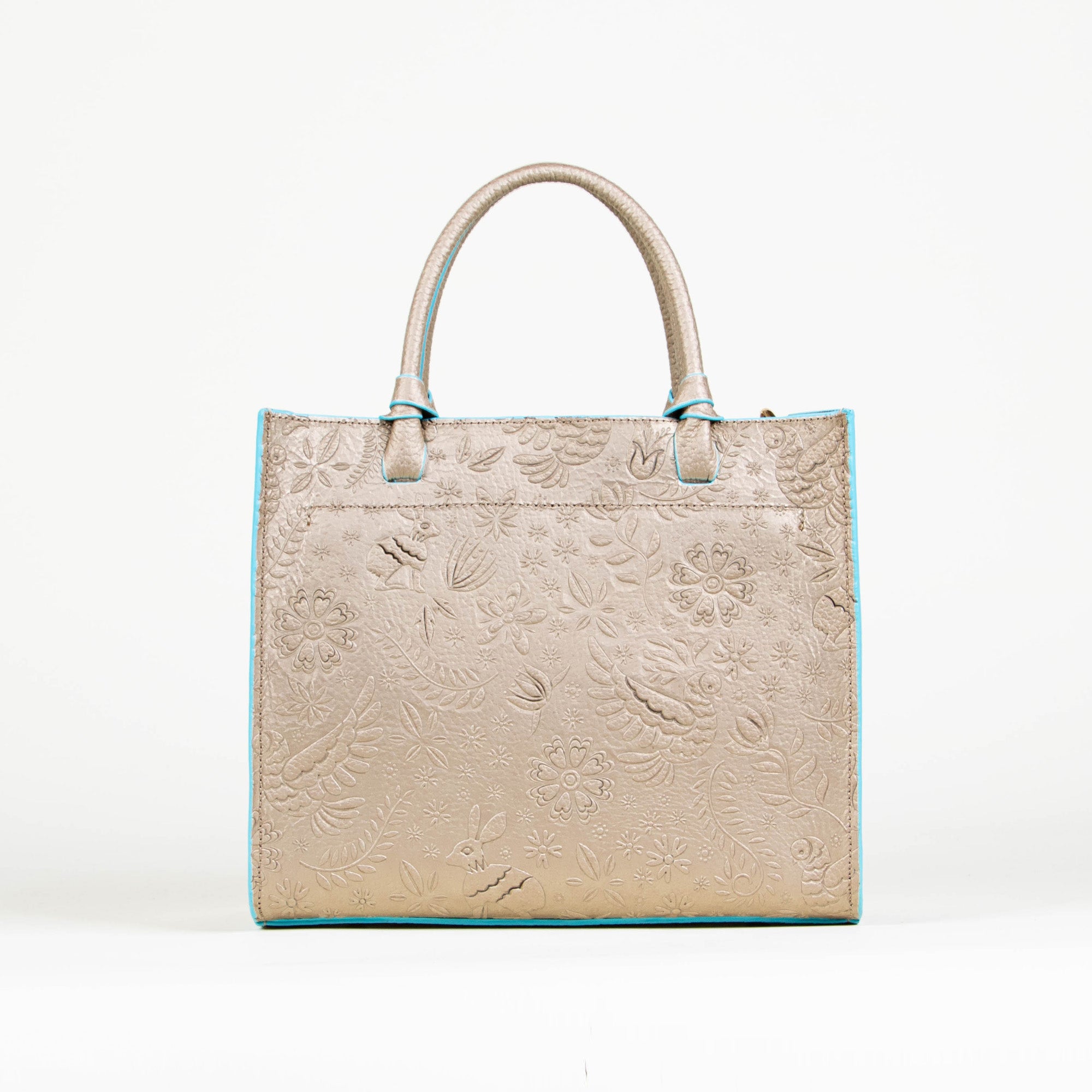TOTE ORO/AZUL