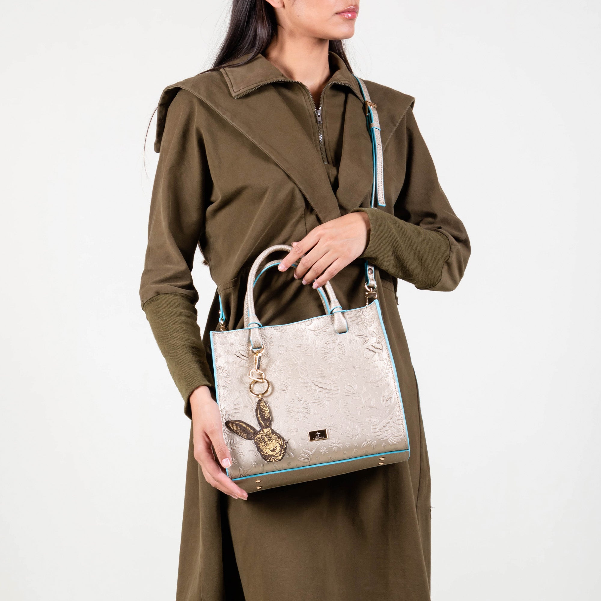 TOTE ORO/AZUL
