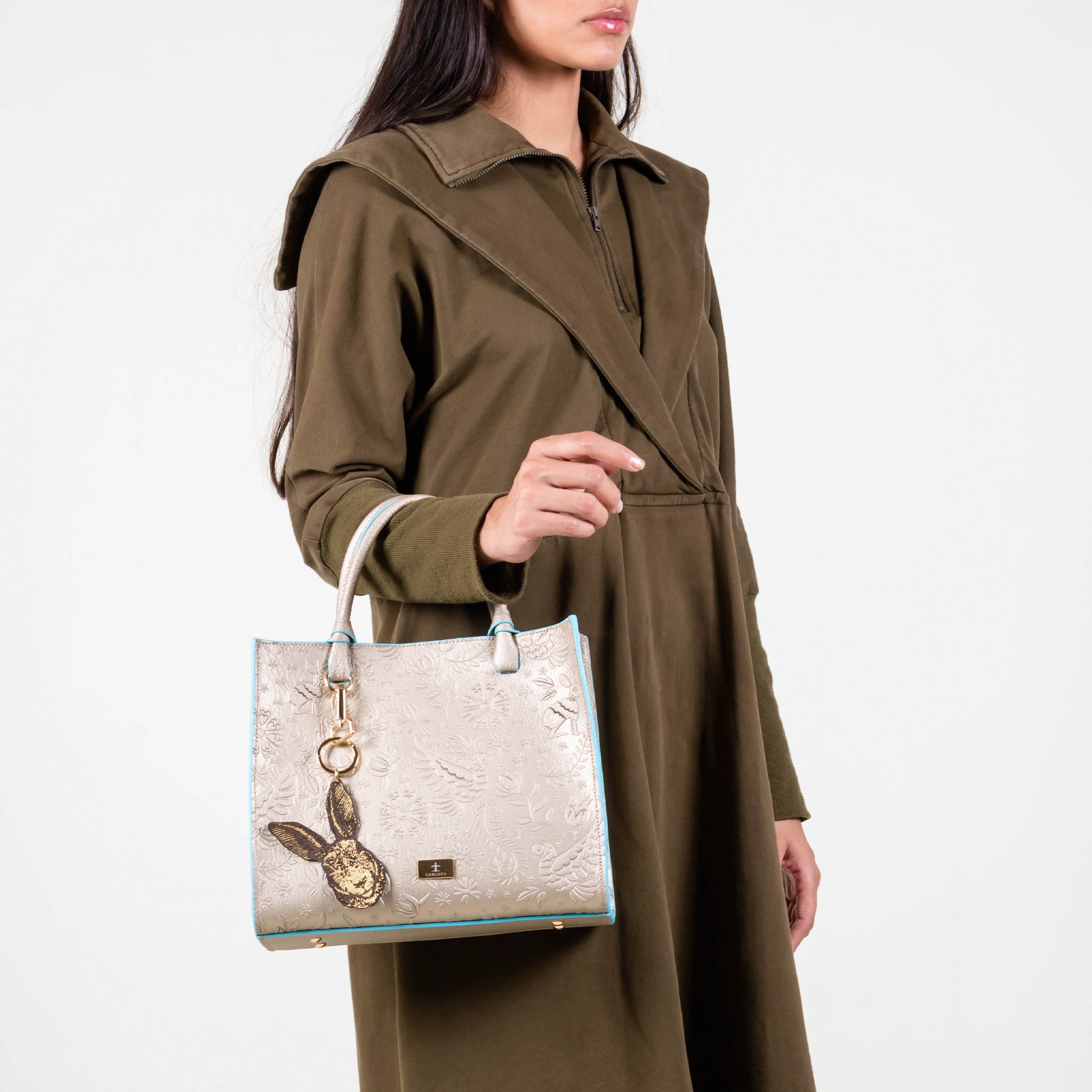 TOTE ORO/AZUL