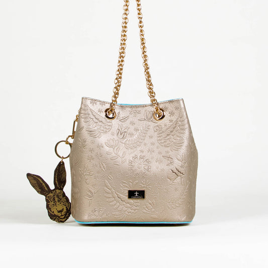 MINI BUCKET ORO/AZUL