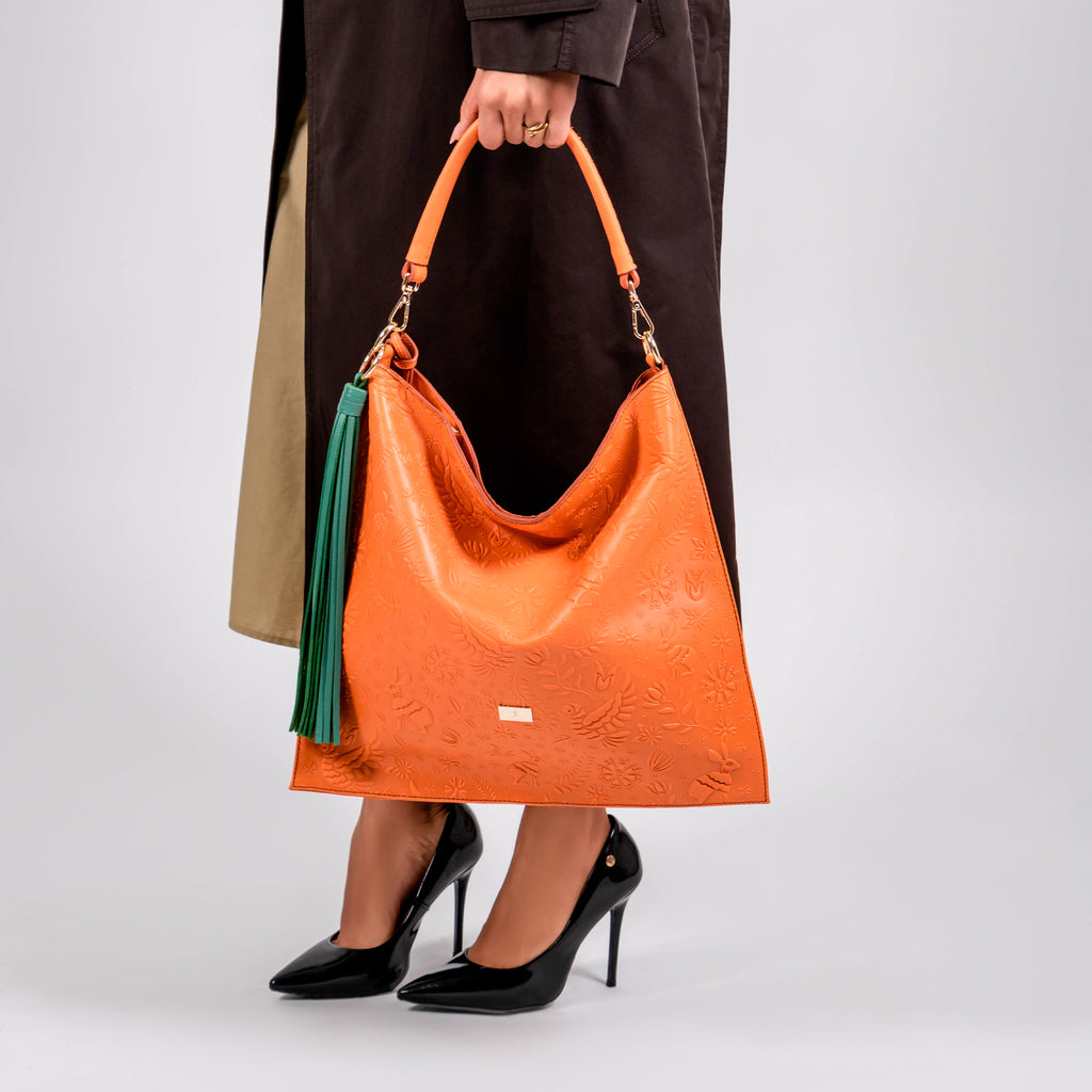 HOBO GRABADO NARANJA