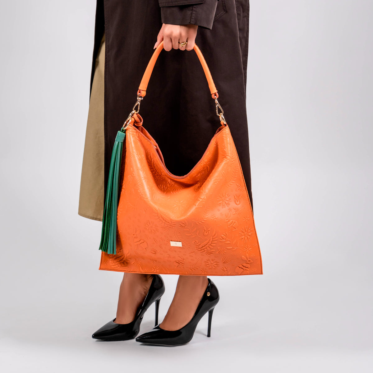 HOBO GRABADO NARANJA