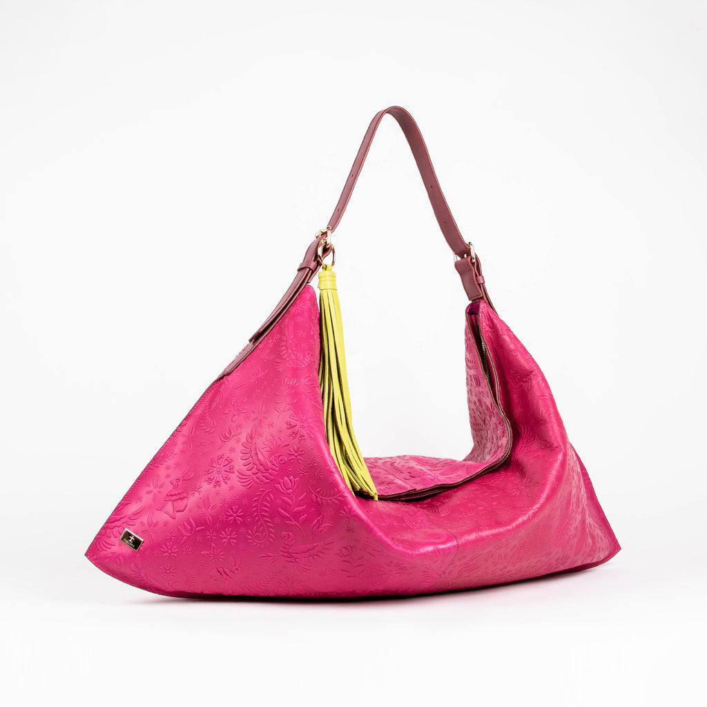 HOBO XL GRABADO FUCSIA