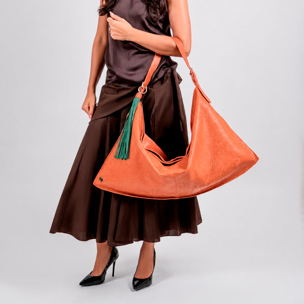 HOBO XL GRABADO NARANJA