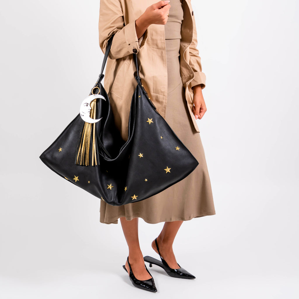 HOBO XL LUNA Y ESTRELLA BLACK