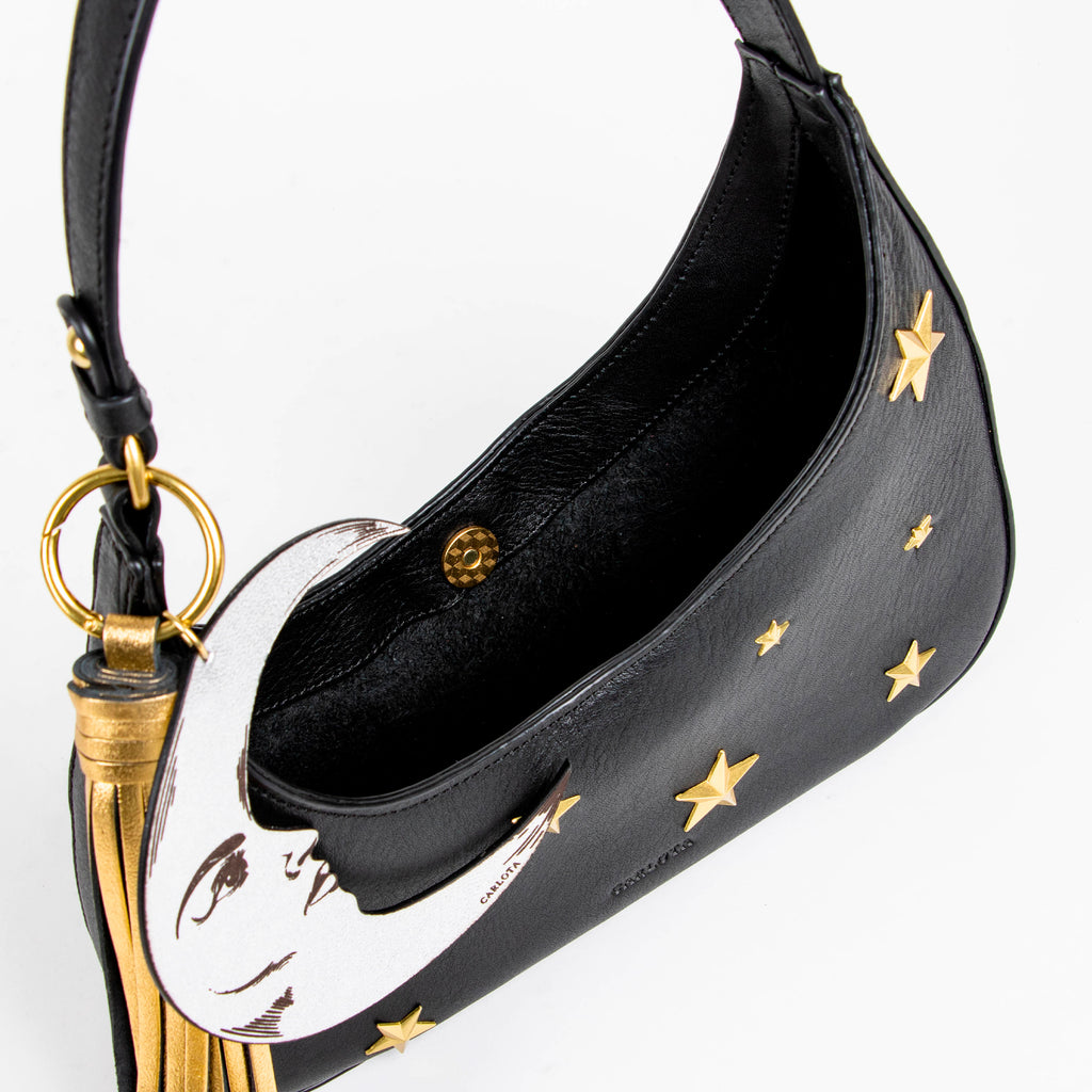 MINI SHOULDER LUNA AND STAR BLACK