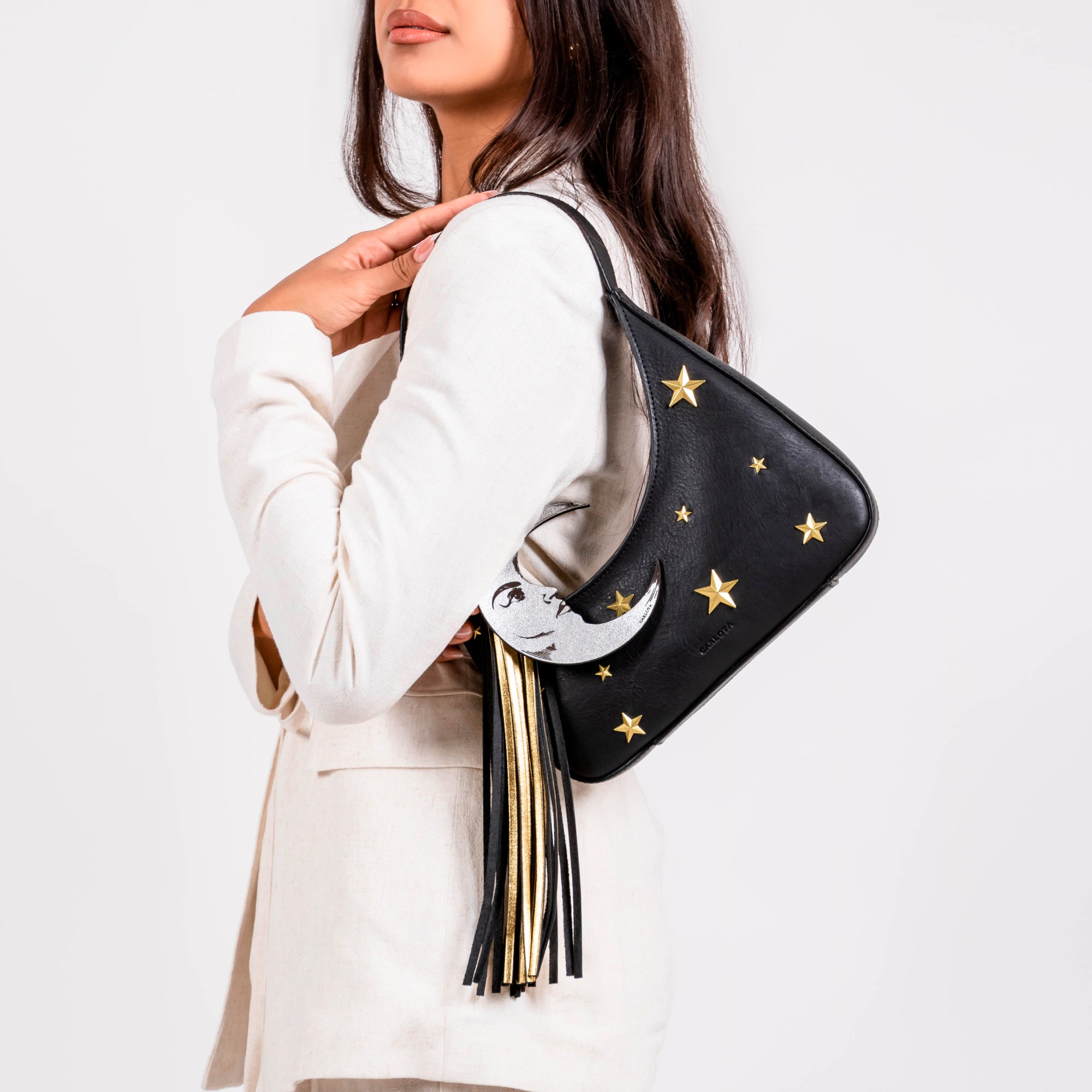 MINI SHOULDER LUNA AND STAR BLACK