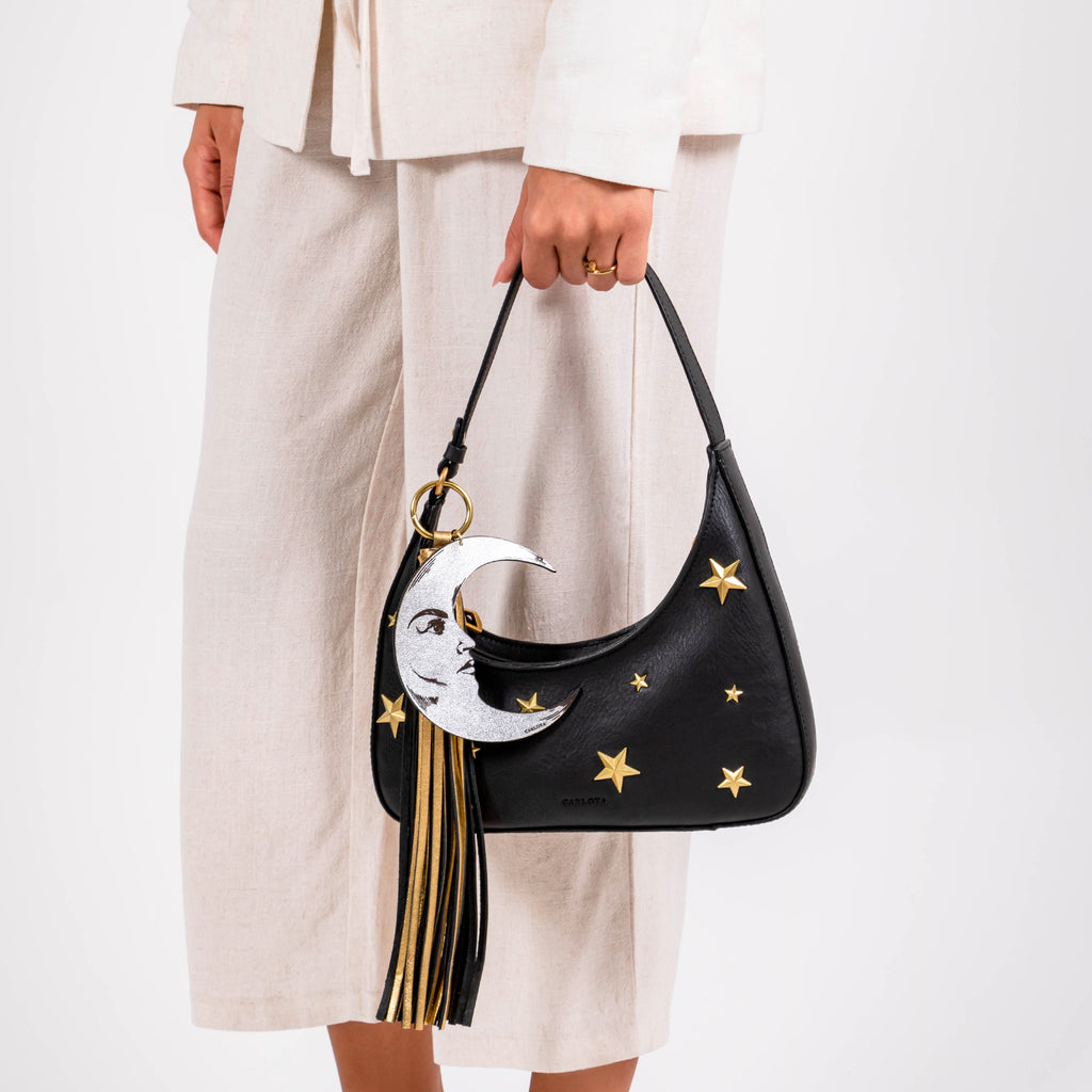 MINI SHOULDER LUNA AND STAR BLACK