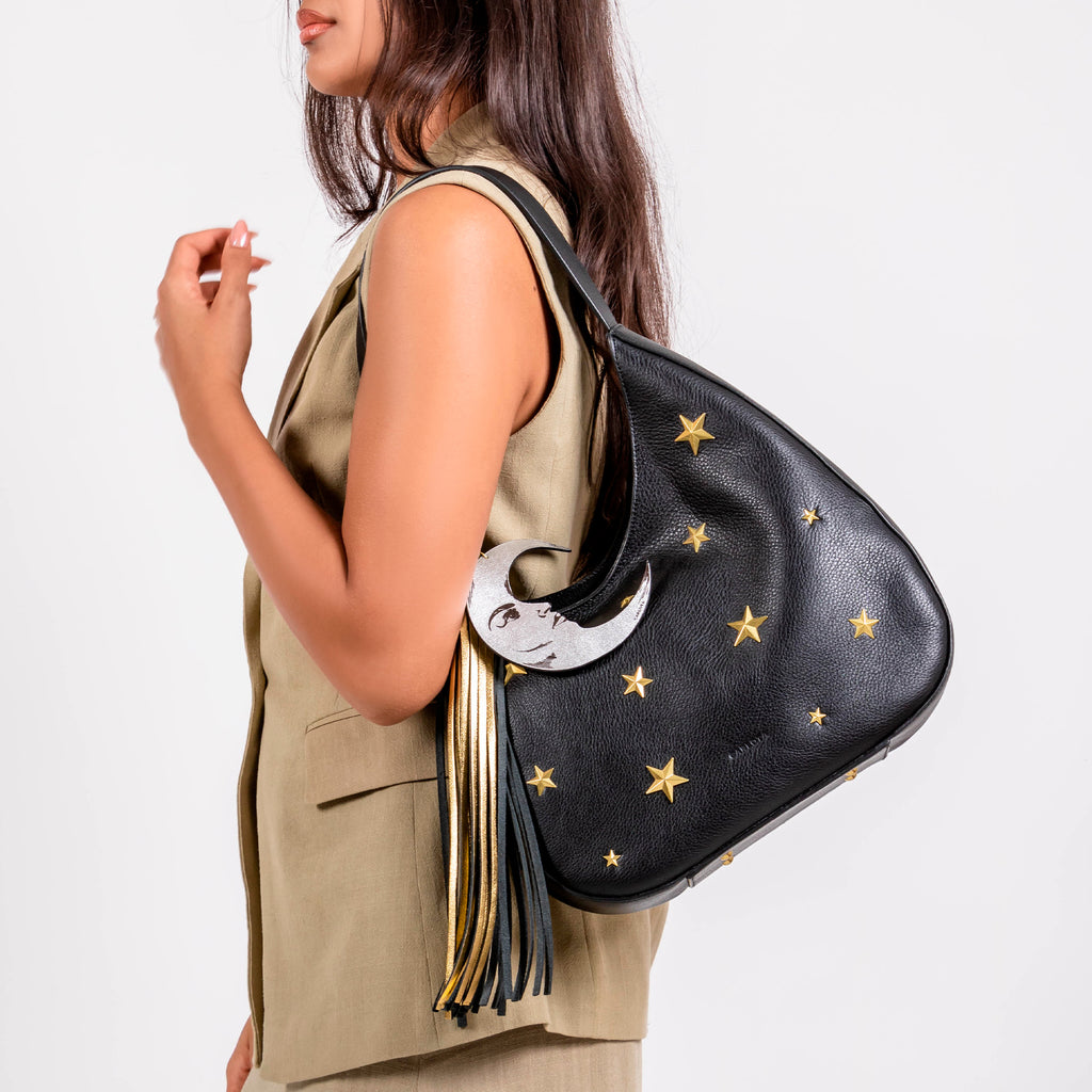 SHOULDER LUNA Y ESTRELLA BLACK